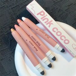 Matte Pink Lying Silkworm Pen Pearlescent Glitter Eyeshadow Eyeliner Waterproof Highlight Stick Brightening Eye Makeup Cosmetics