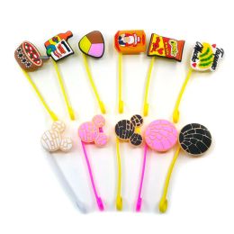 Custom straw toppers mexican accessories cover charms Reusable Splash Proof drinking dust plug decorative 8mm straw party supplies LL