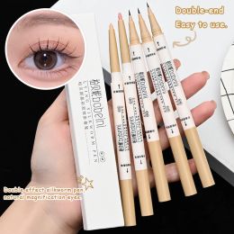 Double Tip Eyeliner Aegyosal Pen Matte Highlighter Glitter Eyeshadow Waterproof Lasting Liquid Eye Liner Pencil Korean Make Up