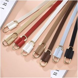 Belts Decoration Slim Belt For Women Waist Knotted Metal Buckle Simple Candy Colour Pu Leather Drop Delivery Fashion Accessori Dhgarden Dhyu0