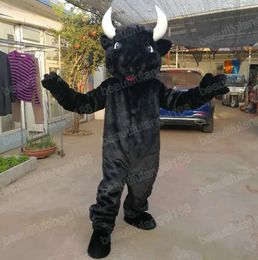 Halloween black cow Mascot Costumes High Quality Cartoon Theme Character Carnival Unisex Adults Size Outfit Christmas Party Outfit Suit For Men Women