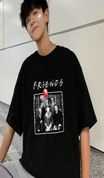 Funny Horror Friends Pennywise Michael Myers Jason Voorhees Halloween T Shirt Men Fashion Funny TV Tops Harajuku Men039s tshir8760382