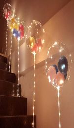 Glow Party Balloons Column Stand Arch Stand Home Party LED Confetti Balloons with Clips Wedding Decoration Balloon Holder Stick Y05996291
