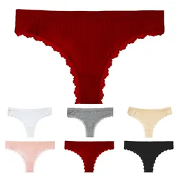 Women's Panties Ladies' Lace Low Rise Comfortable Breathable Elasticity BuLifting Seamless Thong Womens Boy Shorts Underwear Cotton