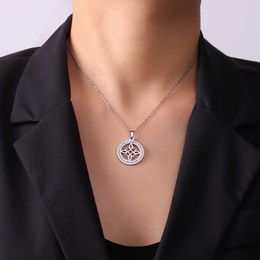 Vintage Witch For Women Stainless Steel Zircon Celtics Knot Pendant Necklace Witchcraft Amulet Jewelry Gift