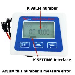 Digital LCD Display Water Flow Sensor Meter Flowmeter Totalmeter With 3/8" / 1/4" Turbine Flow HaiHuiLai Battery Working Meter