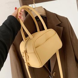 Shoulder Bags Luxury Design Women Tote Purse Handbags Fashion PU Leather Ladies Small Box Bag Elegant Female Yellow Crossbody