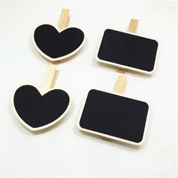 Party Decoration 600 PCS Mini Chalkboard Blackboard With Wooden Clip Message Board Signs And Labels Clips For Food Memo Note Taking