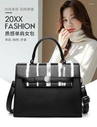 Bag European And American Fashion Handbag High Quality Snake Pattern Contrast Single Shoulder Trend Versatile Messenger