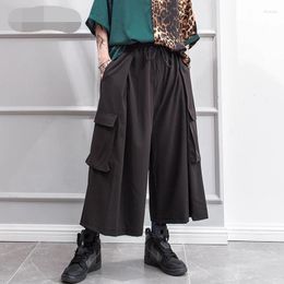 Men's Pants Spring/summer Casual Baggy Cargo Flared Culottes Black Yamamoto Style