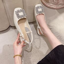 Casual Shoes 2024 Ladies Sandals Fashion Sexy Outer Wear Banquet Solid Colour Trimmed Rhinestones For Women