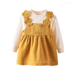 Girl Dresses Autumn Kid Dress Long Sleeve Casual Cotton Children Clothing Wedding Party Princess Baby Clothes Toddler A1135