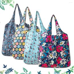 Shopping Bags 1pcs 43 63 10cm Reusable Eco-Friendly Foldable Large Recyclable Grocery Tote Pouch Washable Bag