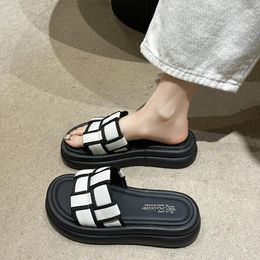 Dress Shoes Clear Heels Women Comfy Platform Sandal Anti-Skid Med 2024 Summer Clogs Outside Girls Beach Fashion Medium Rubber Slip