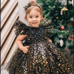 Summer Baby Dress for Girls Sequin Tutu Birthday Clothes Fluffy Flower Elegant Kids Princess Wedding Party Dresses Girl Vestidos