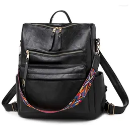 Backpack Style 2024 Luxury For Women High Quality PU Book School Bags Teenage Girls Travel Large Capacity Female Mochila