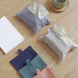 Storage Bags Linen Tissue Box Hanging Bag Napkin Creative Paper For Home Decorations Family Car Holder Decor