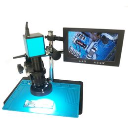 IXM290 HDMI Video Auto Focus Microscope Camera 180X 300X C-Mount Lens 144 Led Lights 10.1" LCD monitor for jewelry pcb repair