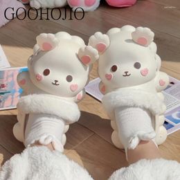 Slippers Cartoon Cute Funny Winter Shoes Women Fashion Plush Female Indoors Home Warm Ladies Keep