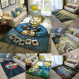 Cartoon Figure Game Vault-Boy Pattern Rug Living Room Bathroom Mat Creative Door Mat Bedroom Home Decor Rug Decoration Maison 240516