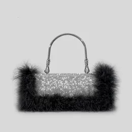Evening Bags Handle Shining Crystal Rhinestones Clutch Bag Purses And Handbag Luxury Designer Silver Shoulder Purse Party