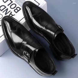 Casual Shoes High Quality Men Dressing Formal For Shoe Leather Social Wedding Designer Pointed Toe Black Office Brand