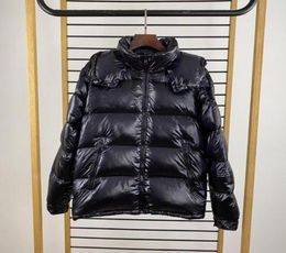 MEN039S Shiny Reißverschluss mit Kapuze mit Kapuze Down Jacke Wintermantel Bubble Pocket Parka83721501532201