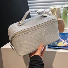 Cosmetic Bags Rhinestones Designer Women Makeup Bag Gold Flash Hanging Bathroom Wash Multifunctional Travel Toiletry