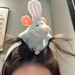 Party Supplies Cute Blue Mouse Headband Wide-Brimmed Hairpin Cartoon For Washing Face Kawaii Hairband Plush Hair Accessory Gifts