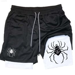 Anime Hunter x Gym Shorts 2 In 1 Double Layer for Men Spider Performance Sports Fitness Workout Jogging Pants 240415