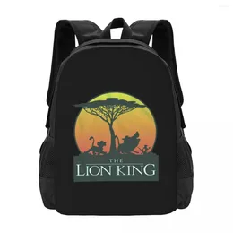 School Bags Lion King Sunset Pride Simple Stylish Student Schoolbag Waterproof Large Capacity Casual Backpack Travel Laptop Rucksack