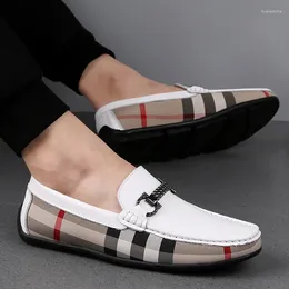 Casual Shoes Spring And Summer Men's Leather Dress Stitching Fashion Moccasin Loafers Oxford Men