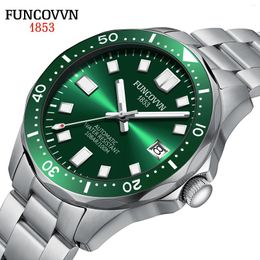 Wristwatches FUNCOVVN Men's Pro Diver Collection Automatic Watch Stainless Steel NH35A Japanese Movement Mechanical For Men