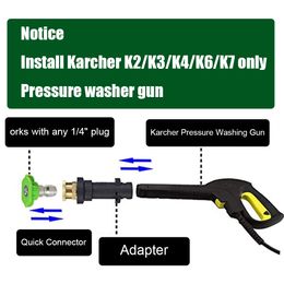6 Pcs Car Accessories1800psi Electric High Pressure Washer Adapter For karcher k2k3k4k5k6k7 Nozzle for Spray Gun Water Car Wash