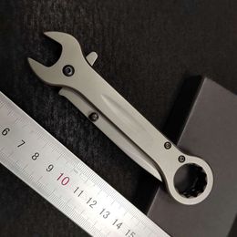 Slow Opening, Portable Unlocking, Tool Multifunctional Wrench Knife, All Steel Folding Knife C5f16f