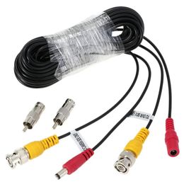2024 4pcs/lot 32ft 10M CCTV Cable BNC DC Connector Video Power Siamese Cable for Surveillance Security CCTV Camera Accessories DVR for