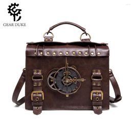 Shoulder Bags 2024 Women's Bag Steampunk Industrial Retro Style One Slant Span