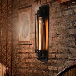 Wall Lamp Retro Industrial Iron Light Corridor Staircase Restaurant Loft Bedroom Bedside Home Decor Indoor LED Lighting