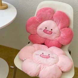 Plush Cushions INS Cute Pink Flower Cushion Lovely Plush Doll Pillow Home Decoration Cushion Sunflower Pillow