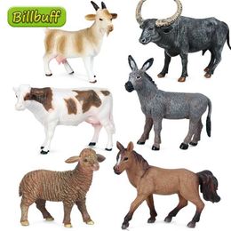 Novelty Games High Quality Simulation Poultry Animals Sheep Horse Cow Hen PVC Model Miniature Farm Action Figures Educational toy for children Y240521