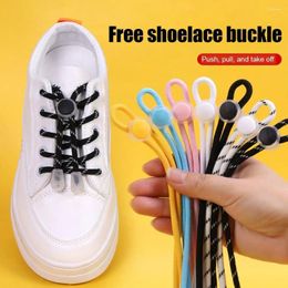 Shoe Parts A Pair Lazy Basketball Shoes Casual Canvas Lock No Tie Laces Adults Kids Round Shoelaces