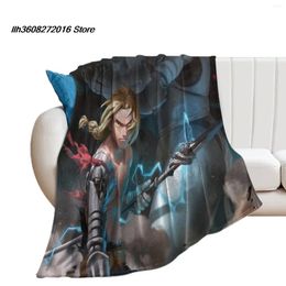 Blankets Custom Fullmetal Alchemist Flannel Blanket Personalized Gift DIY Home Leisure Sofa Outdoor Portable Warm Bedding