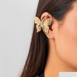 Ear Cuff Fashion Jewelry Single Piece Clip For Women Butterfly Without Hole Ears Hang Bone Drop Delivery Earrings Dhgarden Dhlbn