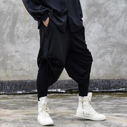 Men's Pants Summer Fashion Casual Baggy Wear Wide-leg Shorts Hip-hop Black Yamamoto Trend