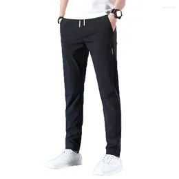 Men's Pants Ice-silk Trousers Summer Thin Casual Mint Cold Sense Suit Young Breathable Sagging Man