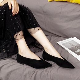 Casual Shoes 2024 Women Ballet Flats Slip On Pointed Toe Ladies Shiny Comfortable Soft Loafer For Pregnant Woman