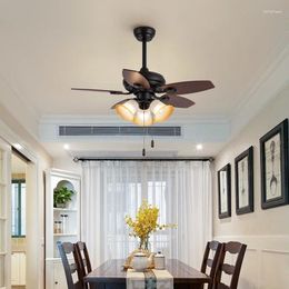 American Fan Light Ceiling 2024 Style Dining Room Bedroom Chinese Retro Luxury Konoha 36 Chandelier