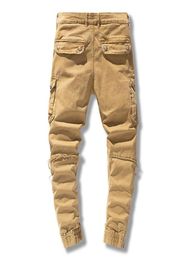 6 Pockets Denim Cargo Pants Men Jogger Tactical Military Casual Pant Men Clothing 2021 Spring 2107178405