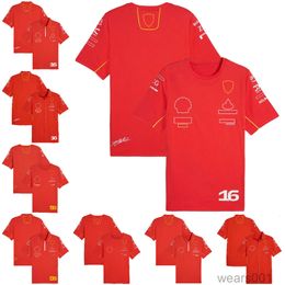 2024 F1 Driver T-shirt Formula 1 Mens Polo Shirts New Season Red Team Uniform Clothing Racing Suit Motorsport Jersey RX70