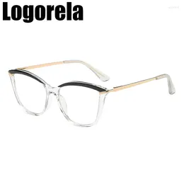 Sunglasses Frames Logorela 2036 Alloy Glasses Frame Men Ultralight Polygon Myopia Optical Prescription Eyeglasses Women Female Eyewear